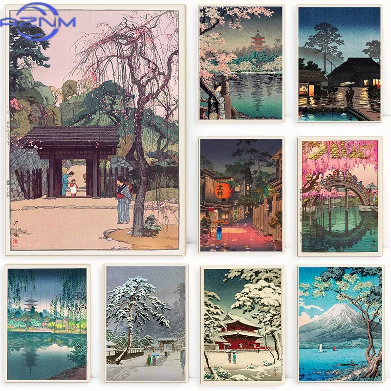Japanese Tokyo Lifestyle - AZNM Retro Ukiyo-e Traditionele Japan Poster