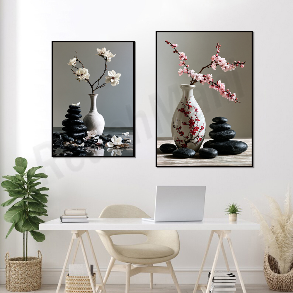Japanse stijl vaas met kersenb - Japanese Zen Lifestyle recensie en prijs