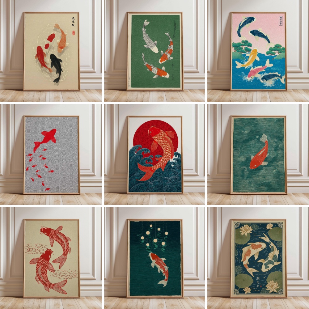 Japanse Koi Vis Poster Gouden  - Japanese Zen Lifestyle recensie en prijs